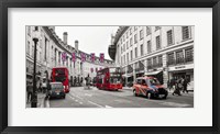 Buses and taxis in Oxford Street, London Fine Art Print