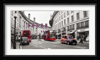 Buses and taxis in Oxford Street, London Fine Art Print