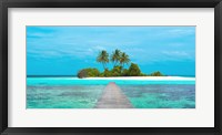 Jetty and Maldivian island Fine Art Print