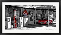 Vintage Gas Station on Route 66 Framed Print