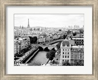 View of Paris and Seine River Fine Art Print