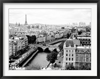 View of Paris and Seine River Fine Art Print