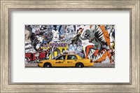 Taxi and Mural Painting in Soho, NYC Fine Art Print