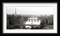 Bridges over the Seine River, Paris Fine Art Print