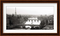 Bridges over the Seine River, Paris Fine Art Print