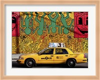 Taxi and Mural painting, NYC Fine Art Print
