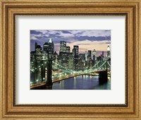 Brookyn Bridge and Downtown skyline, NYC Fine Art Print