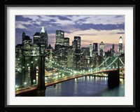 Brookyn Bridge and Downtown skyline, NYC Fine Art Print
