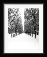 The Tuileries Garden under the Snow, Paris Fine Art Print