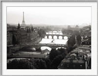 Bridges over the Seine River, Paris 2 Fine Art Print