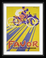 Favor Cycles et Motos, 1927 Framed Print