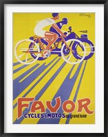 Favor Cycles et Motos, 1927 Framed Print
