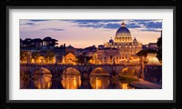 Night View at St. Peter's cathedral, Rome Fine Art Print