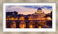 Night View at St. Peter's cathedral, Rome Fine Art Print