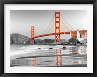 Baker Beach and Golden Gate Bridge, San Francisco 1 Framed Print
