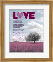 Corinthians 13:4-8 Love is Patient - Pink Field Fine Art Print