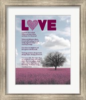 Corinthians 13:4-8 Love is Patient - Pink Field Fine Art Print