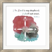 Psalm 23 The Lord is My Shepherd - Cross 2 Fine Art Print