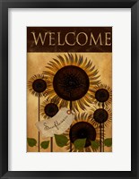 Sunflowers Welcome Framed Print