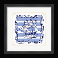 On the Coast Border II Framed Print