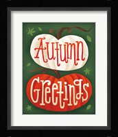 Harvest Time Autumn Greetings Pumpkins Fine Art Print