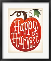 Harvest Time Happy Harvest Pumpkins Framed Print
