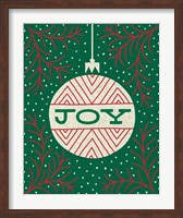 Jolly Holiday Ornaments Joy Fine Art Print