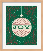 Jolly Holiday Ornaments Joy Fine Art Print