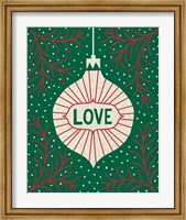 Jolly Holiday Ornaments Love Fine Art Print