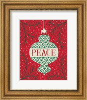 Jolly Holiday Ornaments Peace Fine Art Print