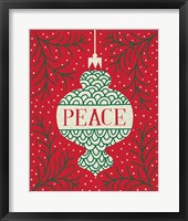 Jolly Holiday Ornaments Peace Fine Art Print