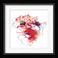 Mistral Trio II White Square Framed Print