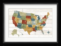 Barnboard Map Fine Art Print