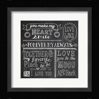 Inspiration Chalkboard I Framed Print