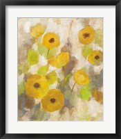 Floating Yellow Flowers III Framed Print