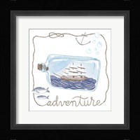 Ship in a Bottle Adventure Framed Print