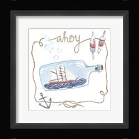 Ship in a Bottle Ahoy Framed Print
