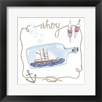 Ship in a Bottle Ahoy Framed Print