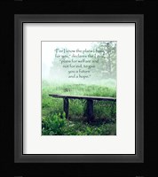 Jeremiah 29:11 For I know the Plans I have for You (Wooden Bench) Fine Art Print