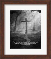 Jeremiah 29:11 For I know the Plans I have for You (Black & White Cross) Fine Art Print