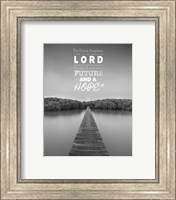 Jeremiah 29:11 For I know the Plans I have for You (Lake House Black & White) Fine Art Print