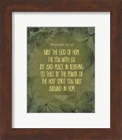 Romans 15:13 Abound in Hope (Green) Fine Art Print