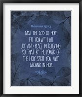 Romans 15:13 Abound in Hope (Blue) Fine Art Print
