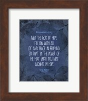 Romans 15:13 Abound in Hope (Blue) Fine Art Print