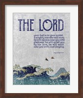 Zephaniah 3:17 The Lord Your God ( Waves) Fine Art Print