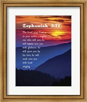 Zephaniah 3:17 The Lord Your God (Sunset) Fine Art Print