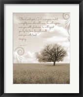 Zephaniah 3:17 The Lord Your God (Grey Landscape) Fine Art Print