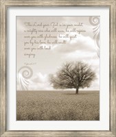 Zephaniah 3:17 The Lord Your God (Grey Landscape) Fine Art Print