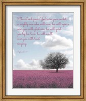 Zephaniah 3:17 The Lord Your God (Colored Landscape) Fine Art Print