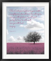 Zephaniah 3:17 The Lord Your God (Colored Landscape) Fine Art Print
